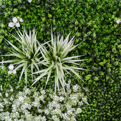 Plastic Uv Protected Artificial Greenery Hedge Wall For Decoration