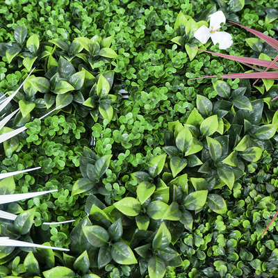 Plastic Uv Protected Artificial Greenery Hedge Wall For Decoration