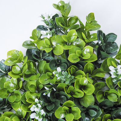 Boxwood Panel Artificial Plant Wall Green Flower Grass Backdrop For Indoor Decoration