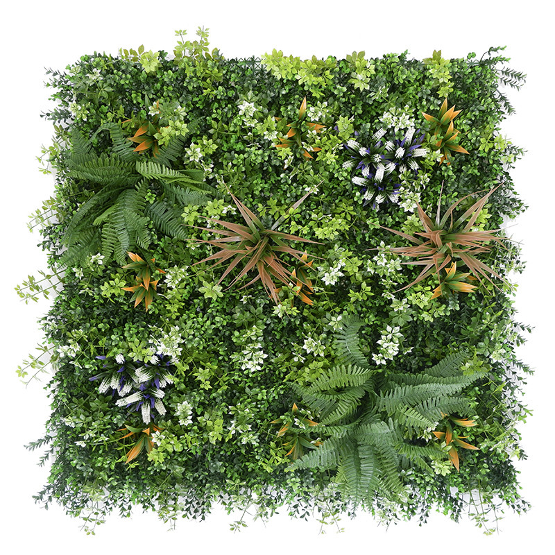 High Density  PP Plastic Exterior Artificial Wall Grass Panel