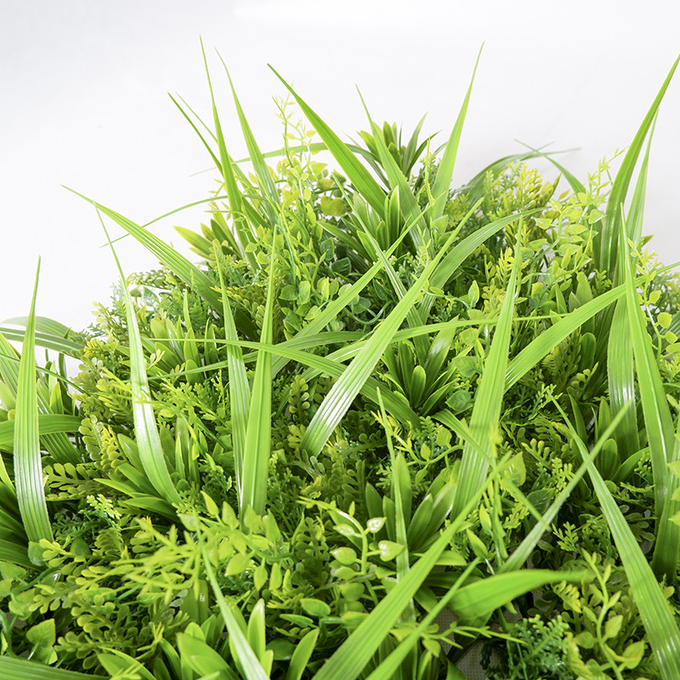 Planta puesta artificial china de la reunión anual de la pared de la hierba verde para casarse la decoración del supermercado