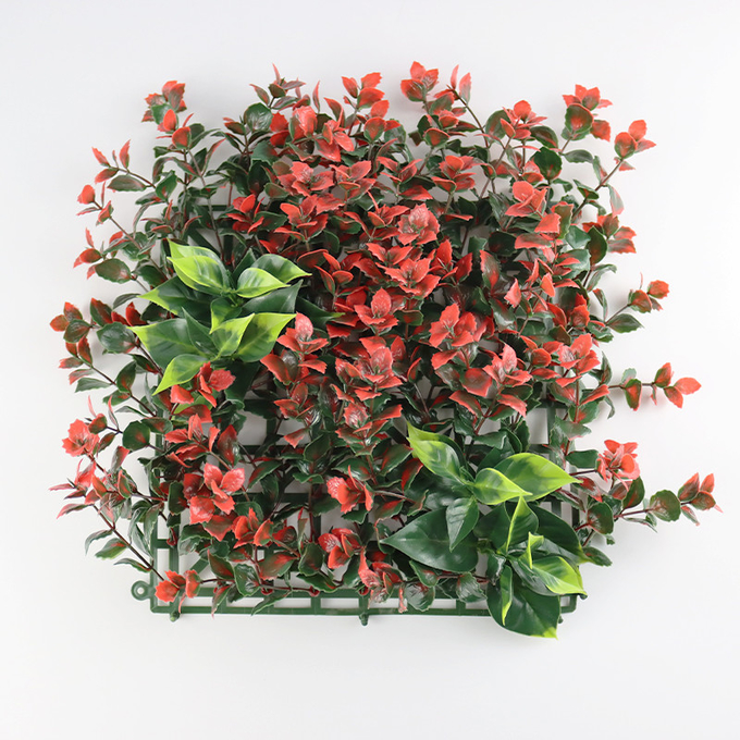 La pared plástica de la planta del verdor de los paneles se chiba el contexto artificial de la pared de la hierba para la decoración interior del restaurante casero