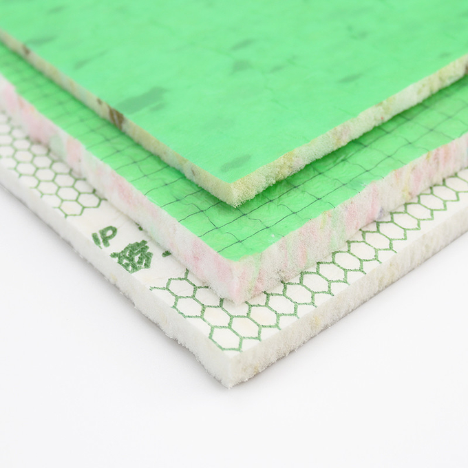 No rollo verde de la alfombra de la estera del piso de la arpillera de la espuma de la PU de la manta del resbalón para la instalación interna